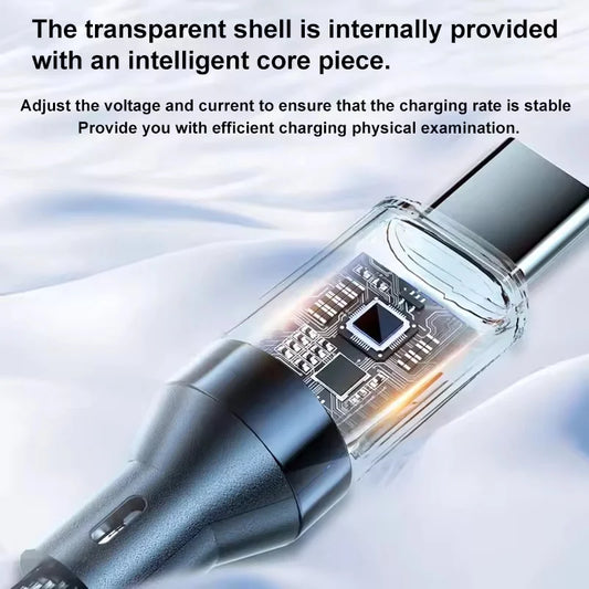 120W Type C Fast Charging Cables 6A USB to Type C Data Cord For Samsung Xiaomi ONEPLUS POCO With Led Digital Display USB C Cable